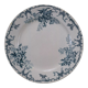 Old white and blue flat plate floral decor emile bourgeois