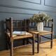 Paire de fauteuils anciens dits "Bobine"
