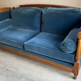Vintage Velvet Jean Roche Bois Sofa