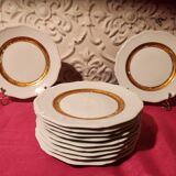 11 assiettes dessert porcelaine de Limoges Raynaud