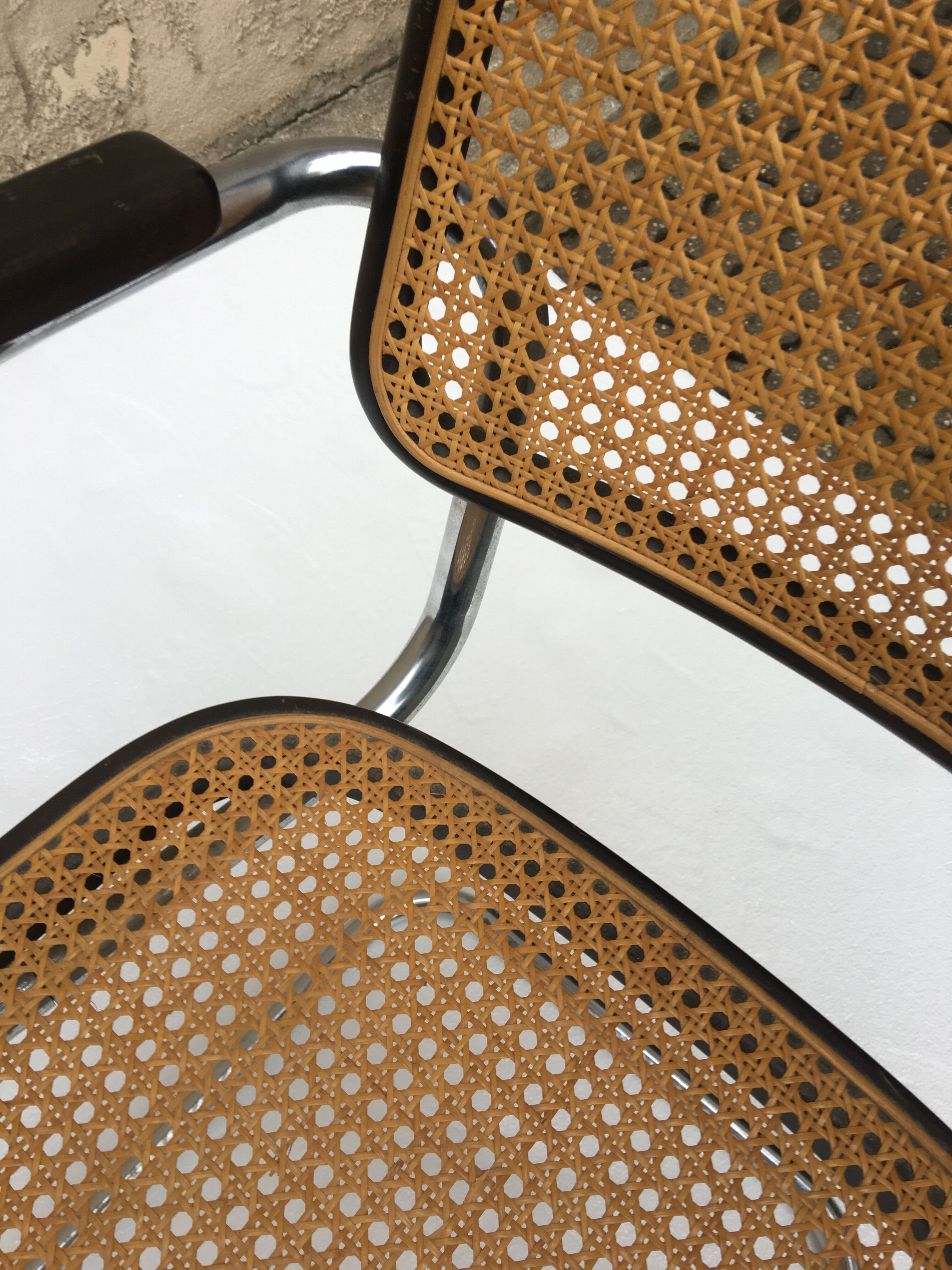 Marcel Breuer's walnut S64 armchair for Thonet