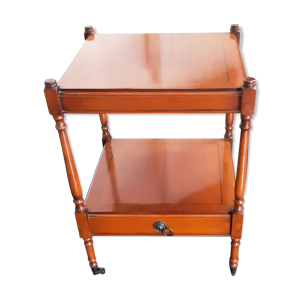 Table chevets merisier massif verni