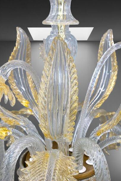 Venetian lustre in Murano glass and gold leaf