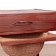Vintage Danish sewing cabinet, known as "Travailleuse", teak and rattan from the 1960s.