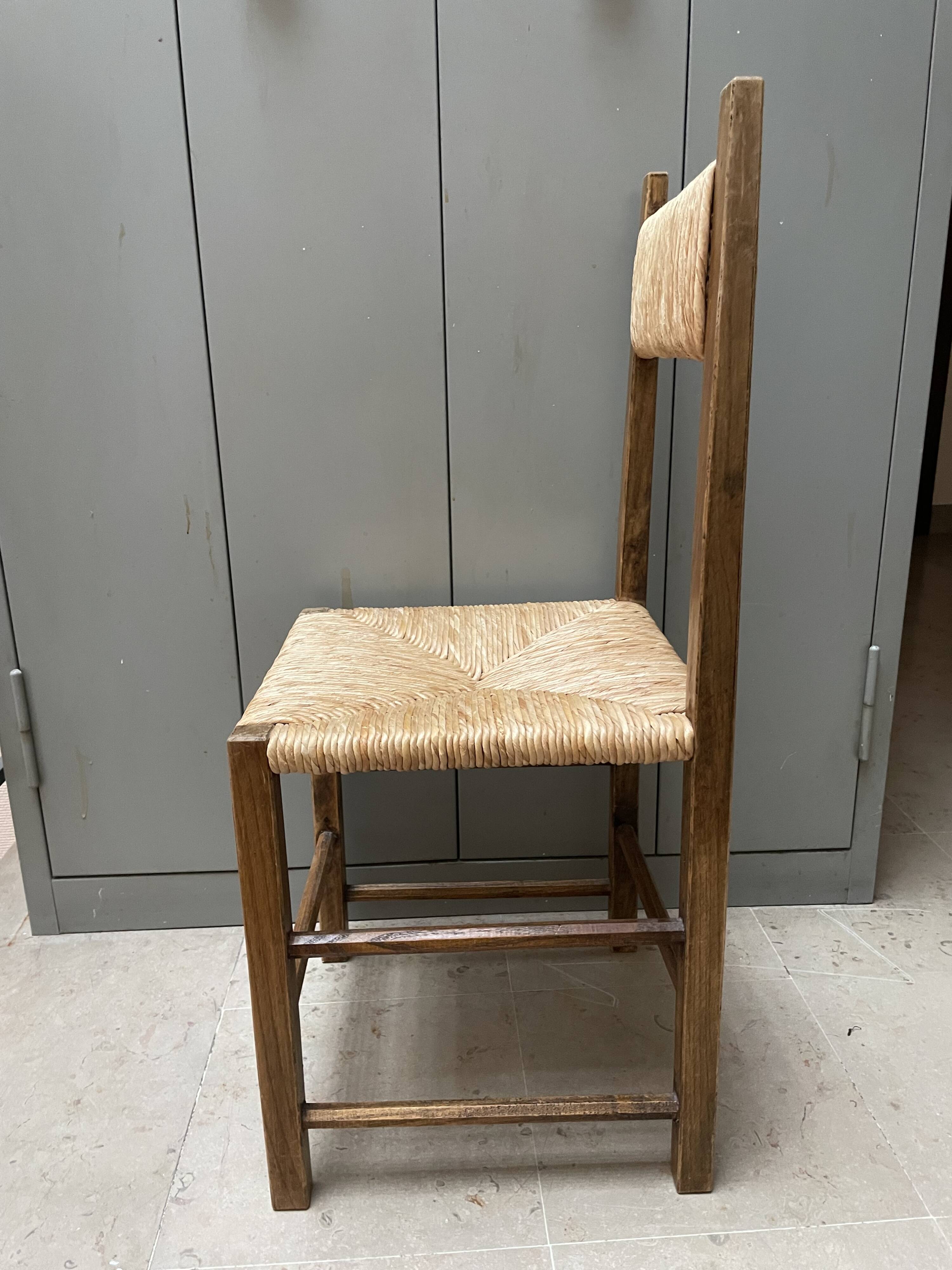 Chaise empaillé vintage