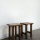 Pair of solid pine stools in the style of Charlotte Perriand.