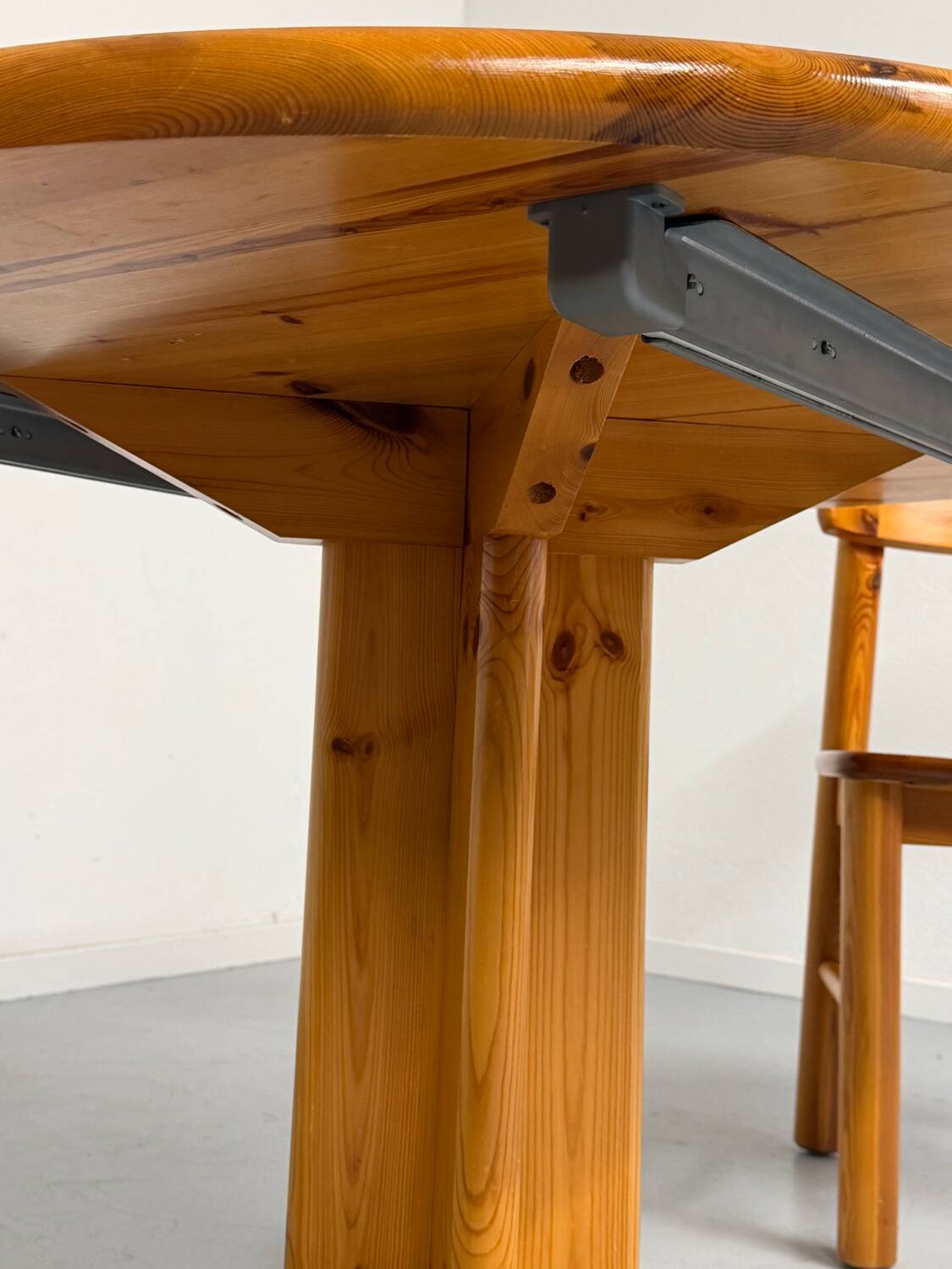 Vintage solid pine table, Scandinavian design by Rainer Daumiller, 1970s