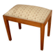 Vintage stool-bench in solid walnut wood, 1950s-60s