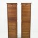 Pair of oak curtain file cabinets