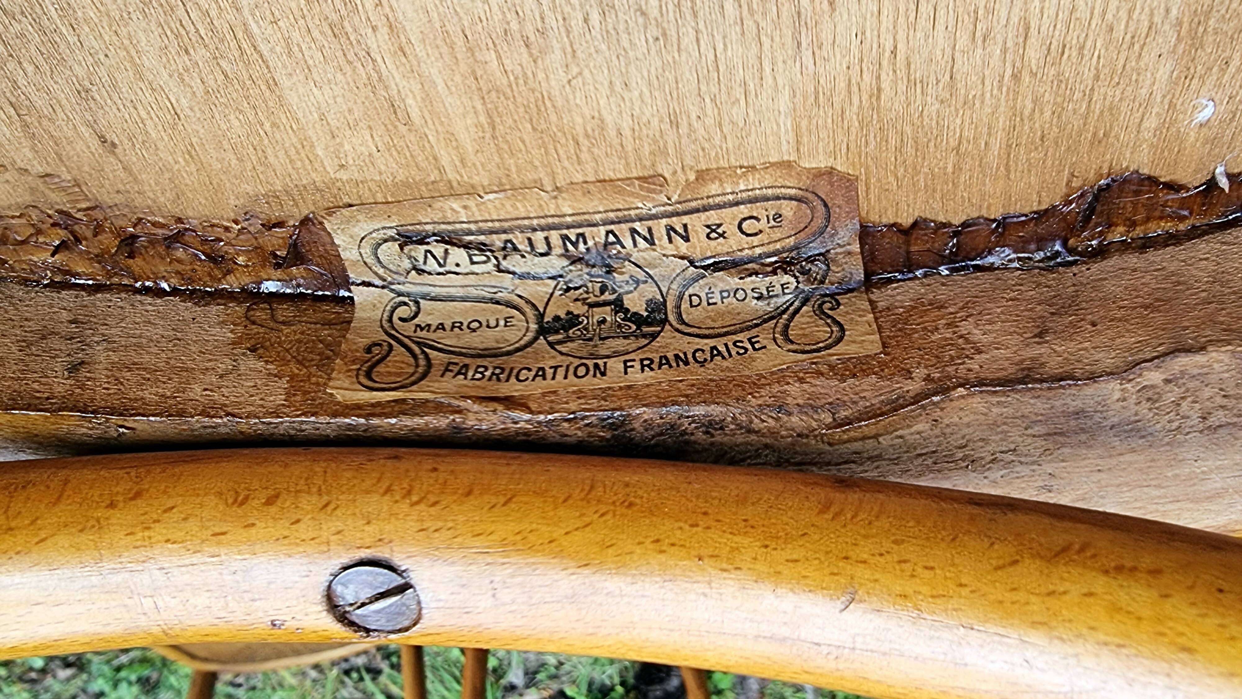 6 Baumann bistro chairs n°58 from the 20s