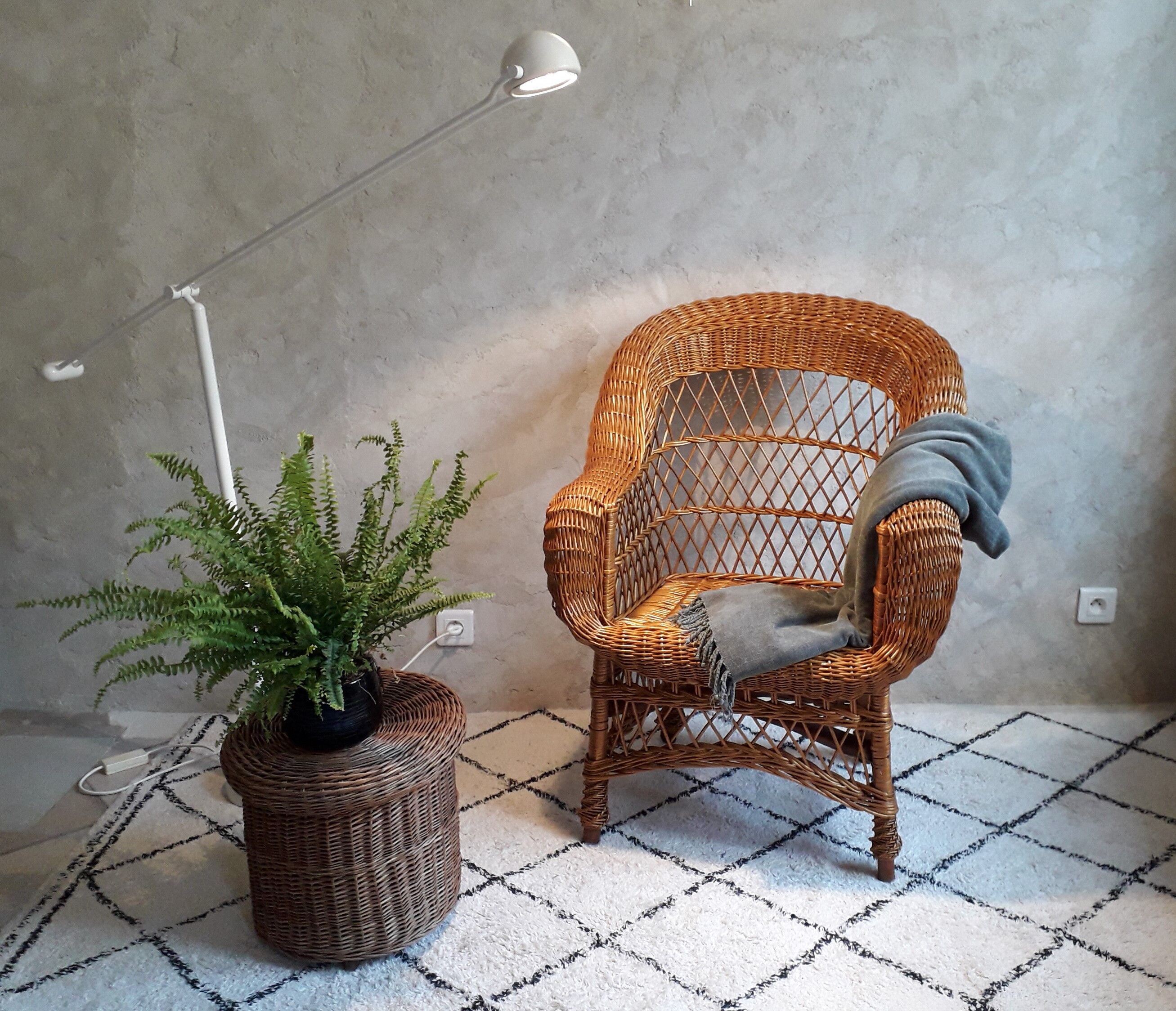 Rattan armchair