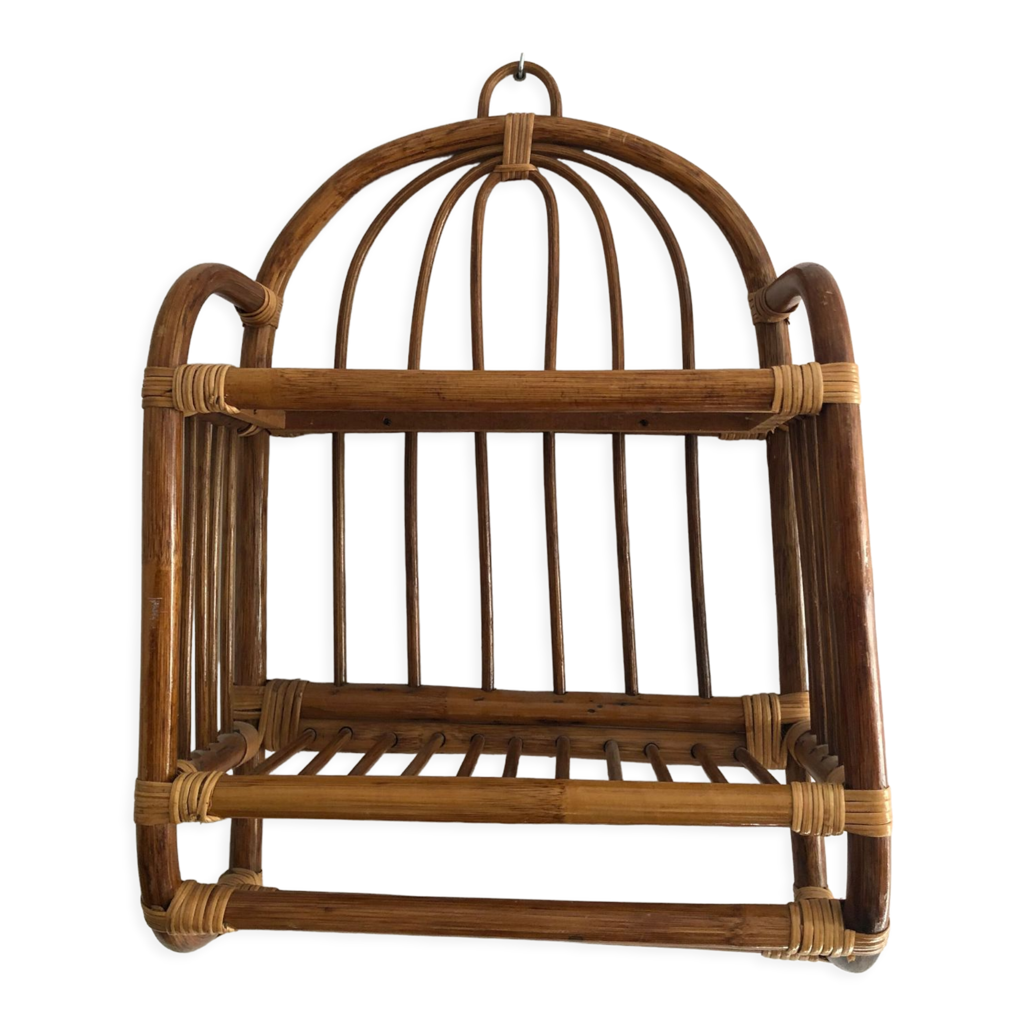 Vintage rattan shelf