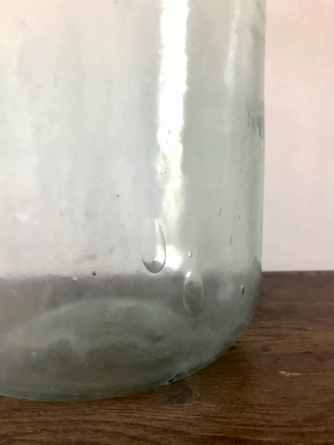 Old demijohn 25L, transparent glass carboy