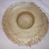 Braided straw capeline hat