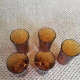 Series of 5 vintage glasses