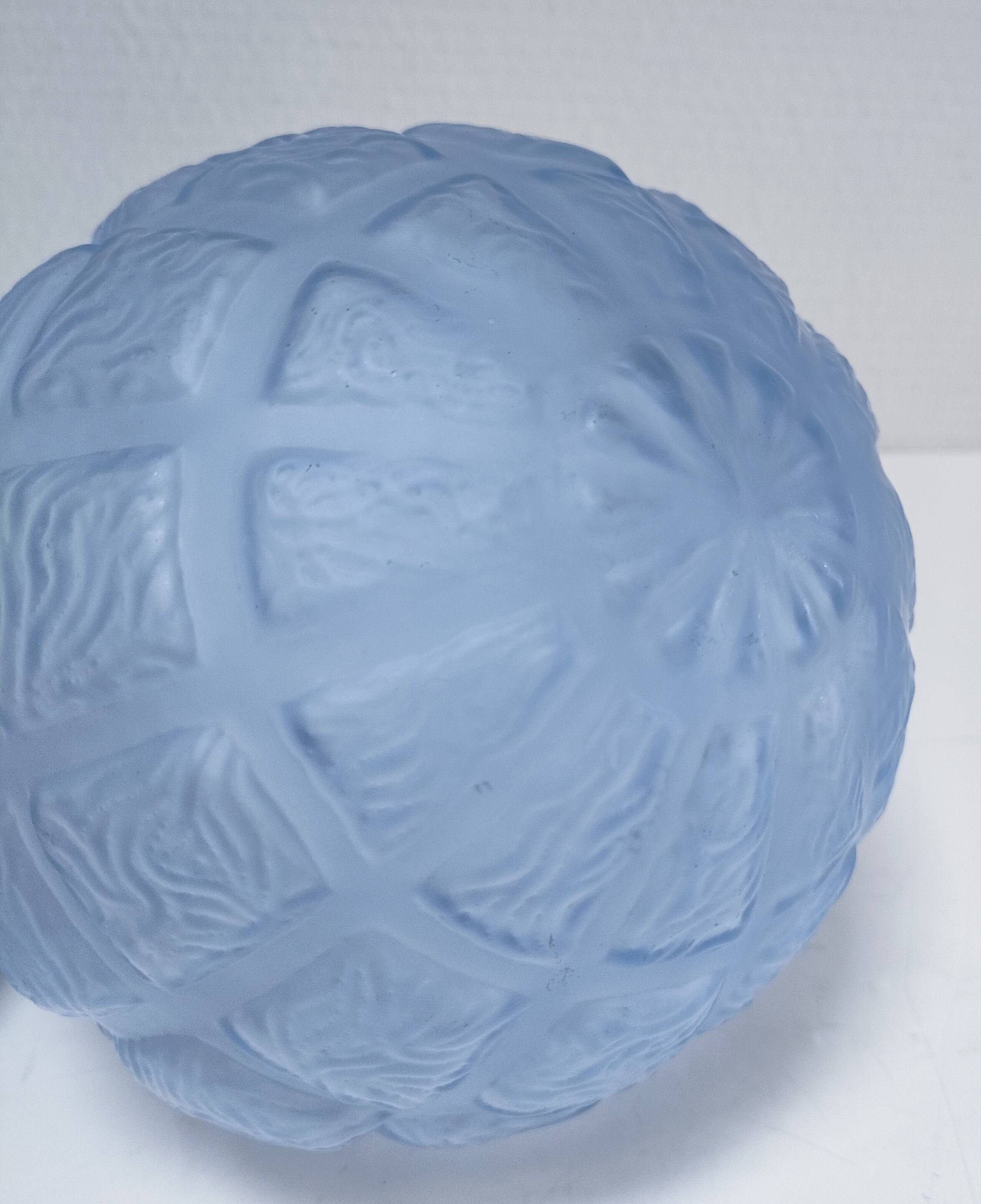 Art Deco ceiling light, blue glass, 1920s