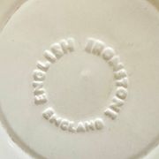 Set of six English deep plates, made of ironstone ceramic, floral patterns.