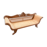 Banc rotin antique