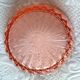 6 vintage French pink molded glass bowls from the 1960s