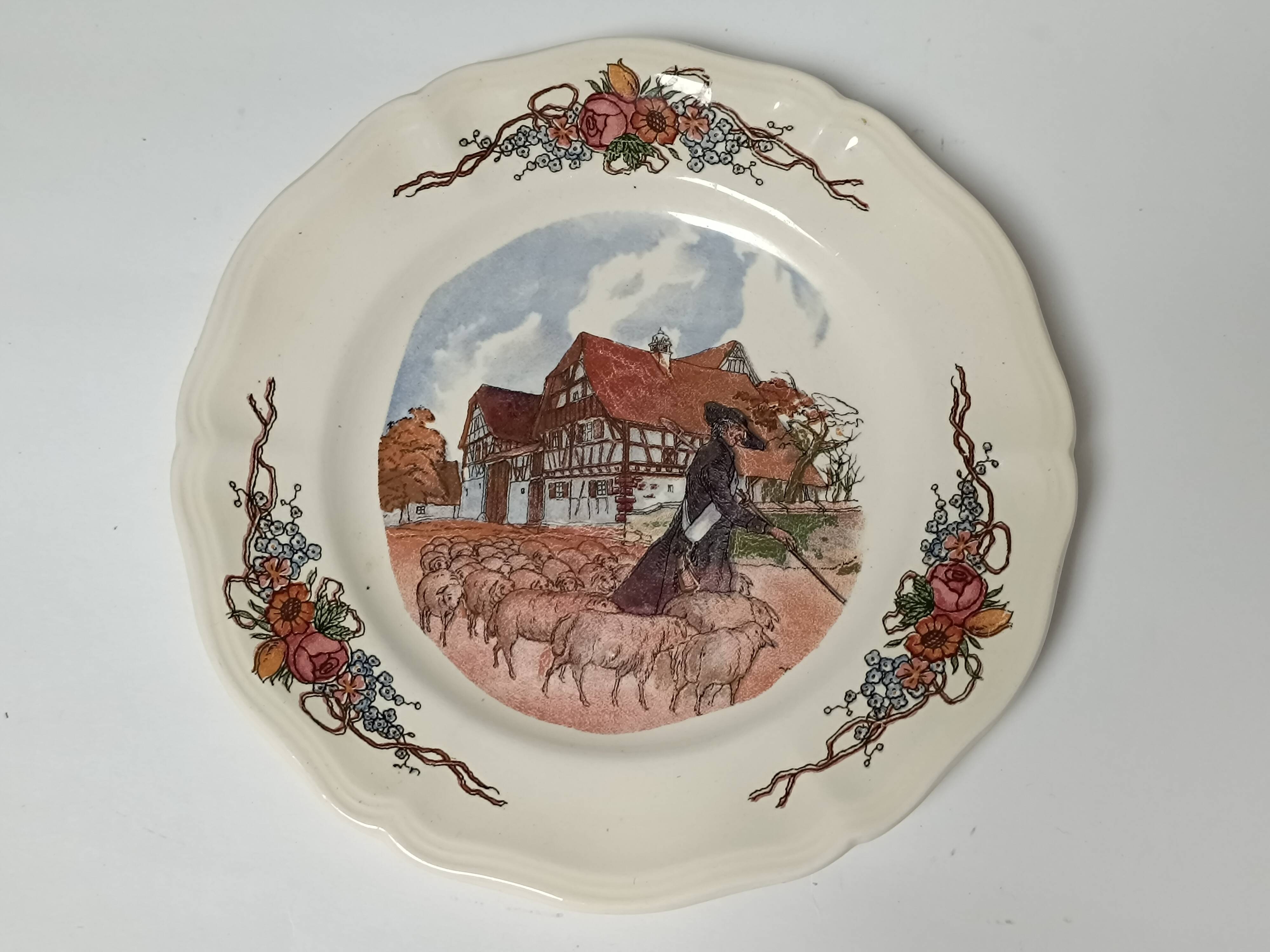 Assiettes à dessert Sarreguemines Obernai