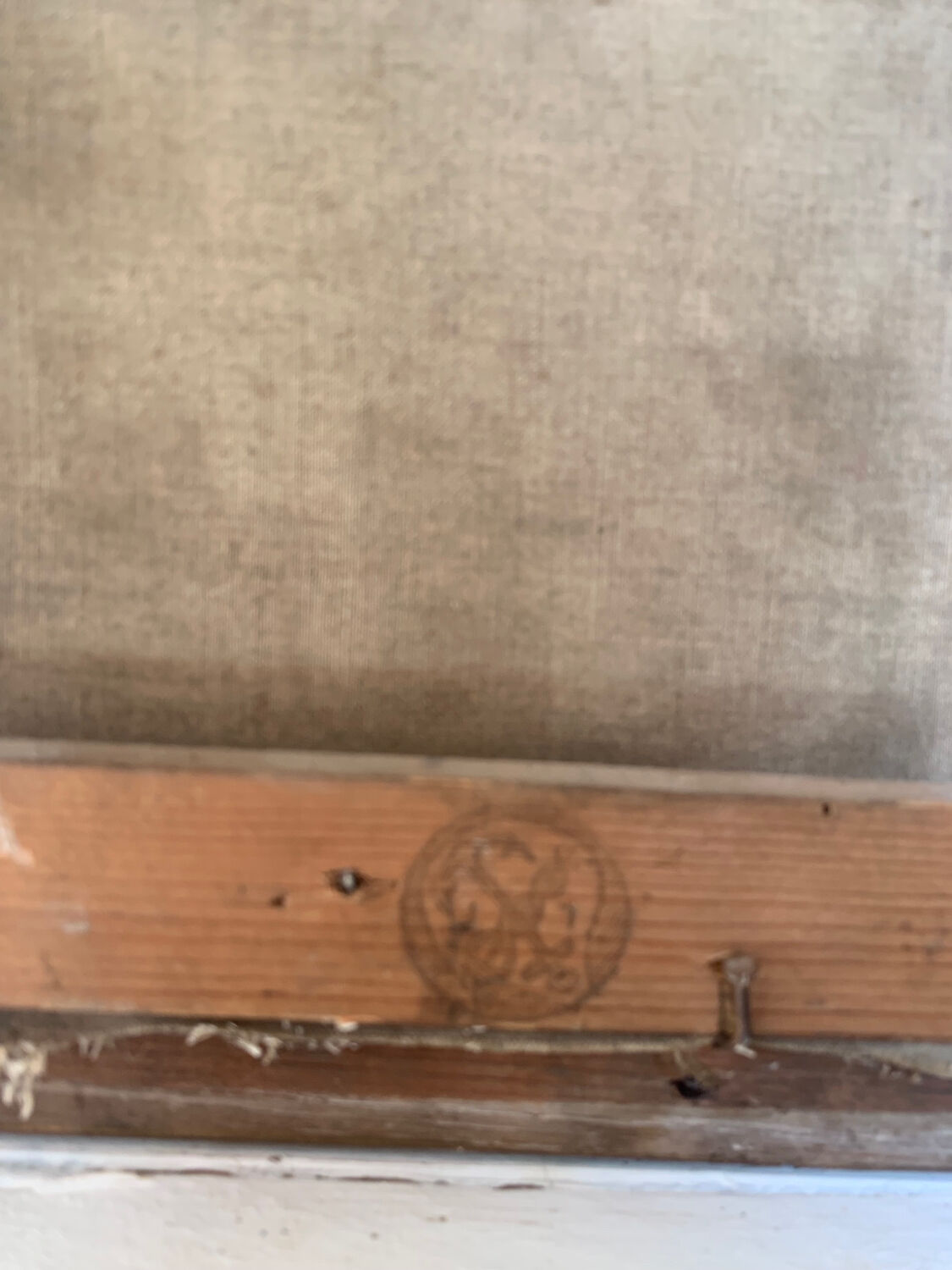 Oil on canvas painting XIX woman reading