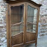 Display Cabinet Silver Cabinet Bookcase Provence Rocaille Louis XV Carved Oak 1960