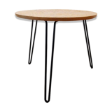 Living room, wood and metal legs table