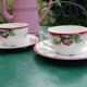 Longwy "Montmorency" earthenware breakfast duo