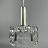 60s 70s ceiling lamp chandelier Hillebrand Leuchten Germany glass metal