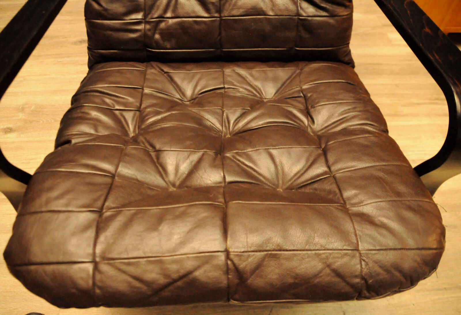 Scandinavian leather armchair Bruno Mathsson
