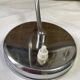 Vintage globe lamp in chrome and opaline metal, for standing or wall mounting