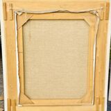 Toile art déco sur chassis encadrée signée T.H