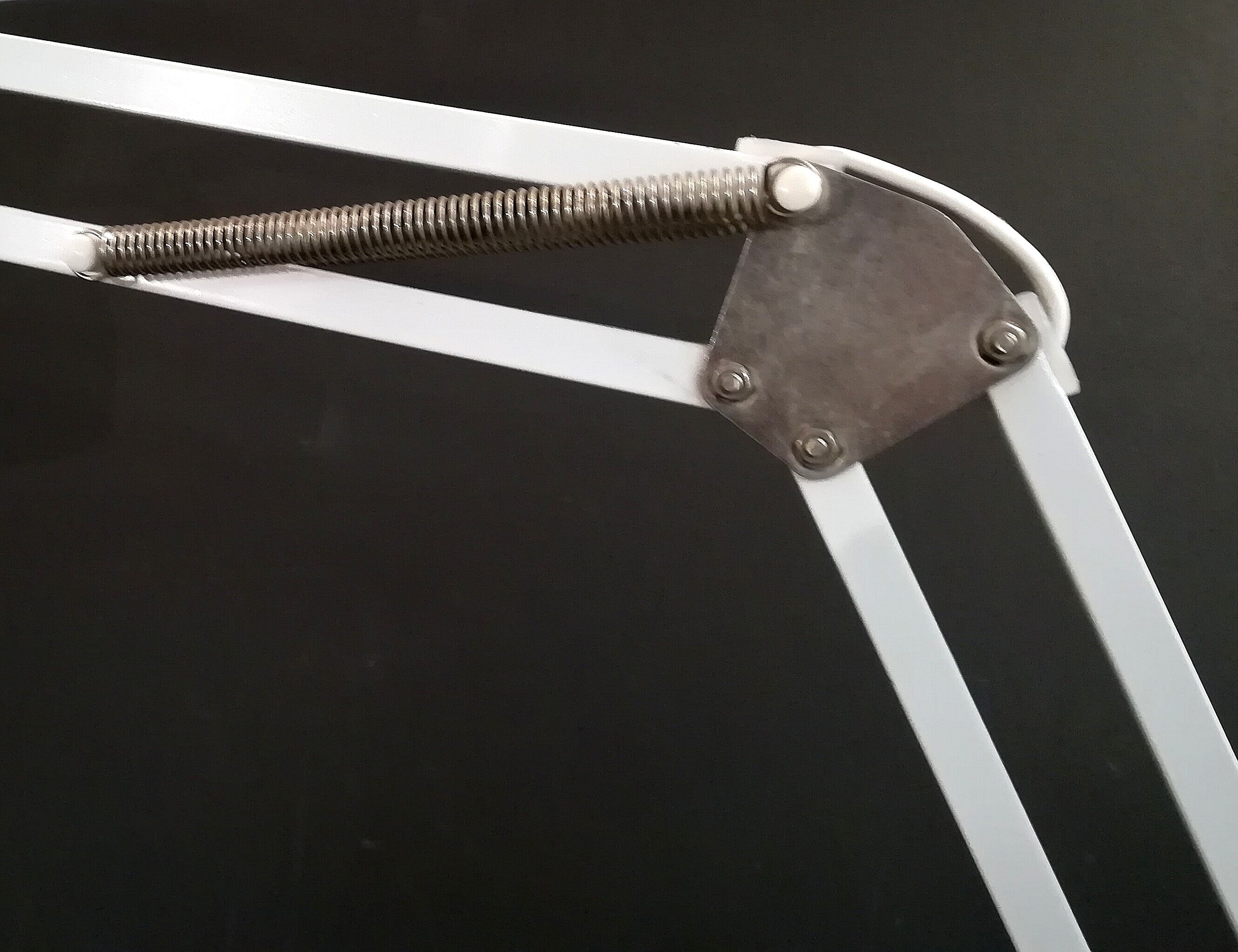 80 years white metal architect lamp