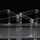 Vintage square small lucite side tables 1970s france