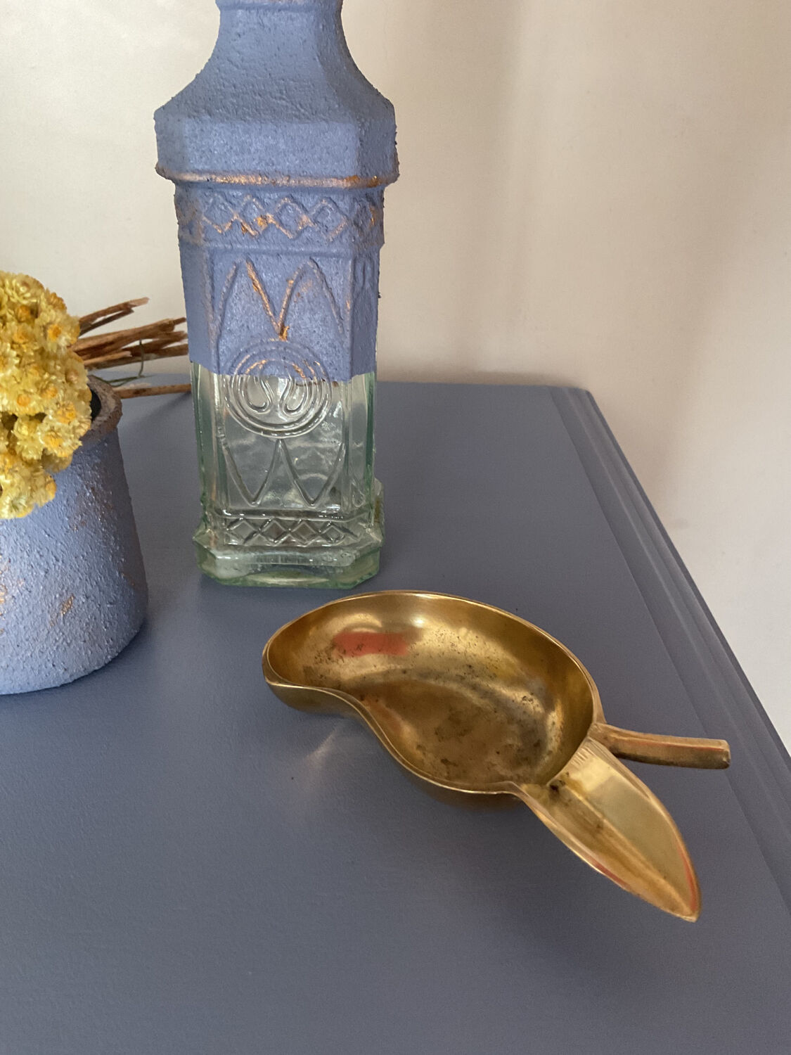 Vintage brass ashtray