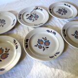 6 dessert plates from St Amand, "Sologne" model, in very good condition