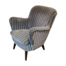 Organic chair 50 60 vintage. Grey velvet