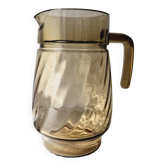 Carafe en verre ambré avec bec verseur - Lever Vintage