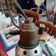 Old-housed greasy lamp