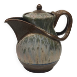 Belgian flamed salted stoneware teapot by Marcellus Aubry
