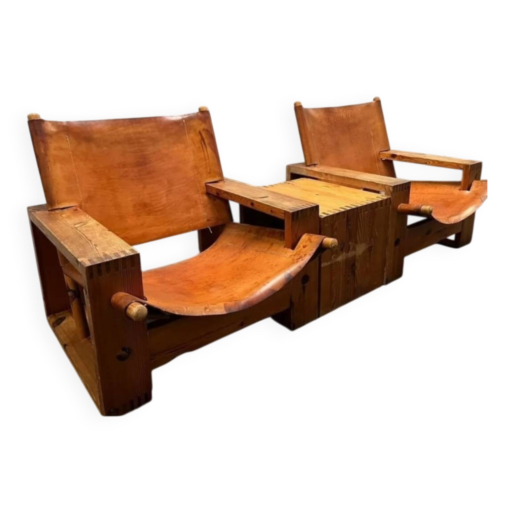 Pair of lounge chairs by Ate van Apeldoorn for Houtwerk Hattem, 1970s