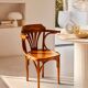 Fauteuil de bureau bistrot en hêtre courbé, style Thonet, circa 1960