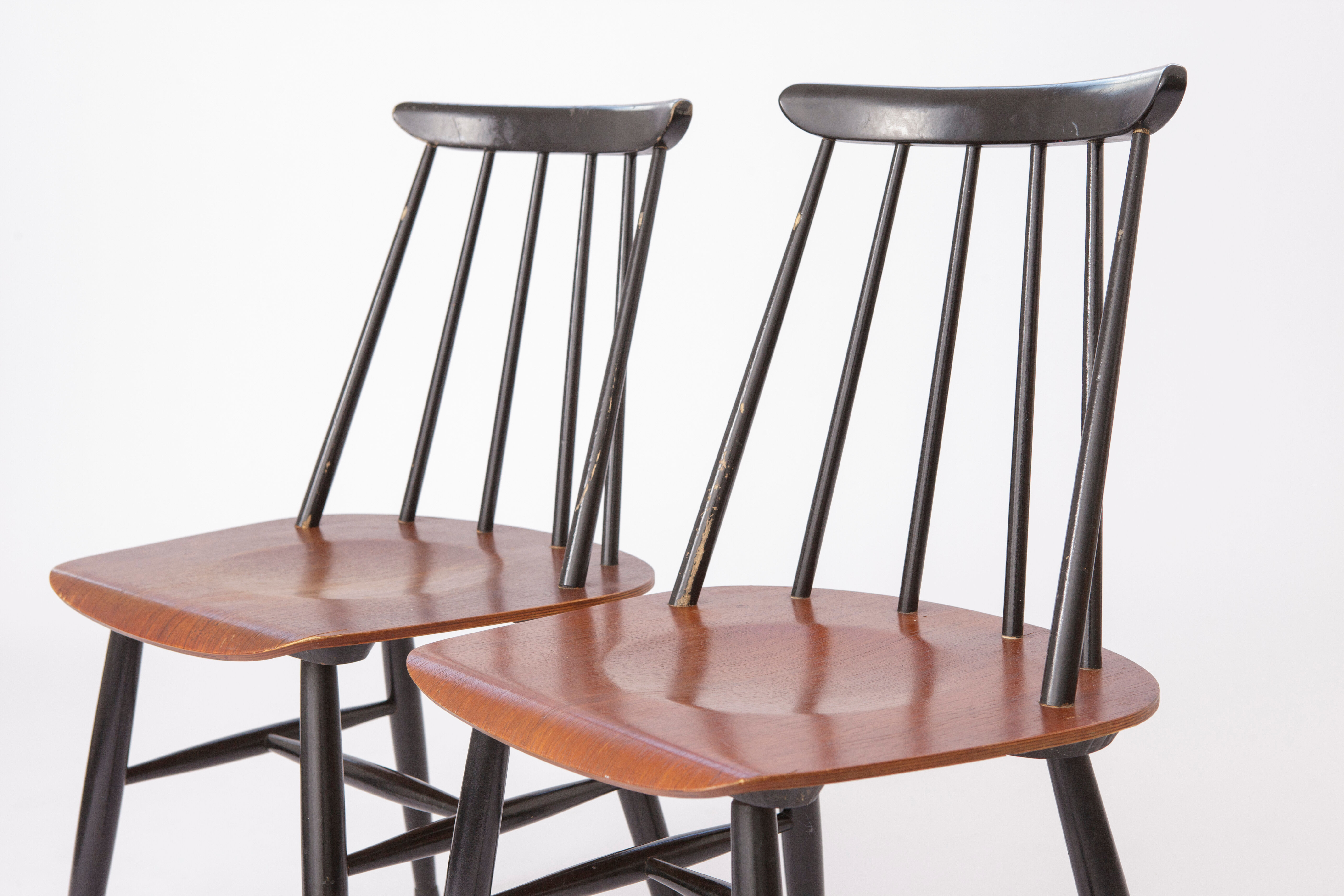 Pair vintage chairs ilmari tapiovaara for asko 1960s finland