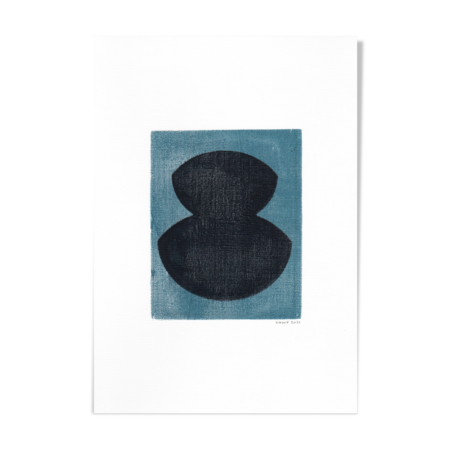 Painting on paper signed Eawy