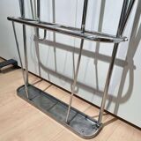 Art Deco Coat Rack & Mirror in Tubular Aluminum, France, 1930