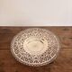 Silver metal footed fruit bowl vintage empty pocket.
