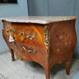 Louis XV style marquette chest of drawers