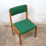 Vintage wooden chair 1960s reupholstered