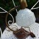 Art Deco lamp in marble and Clichy glass