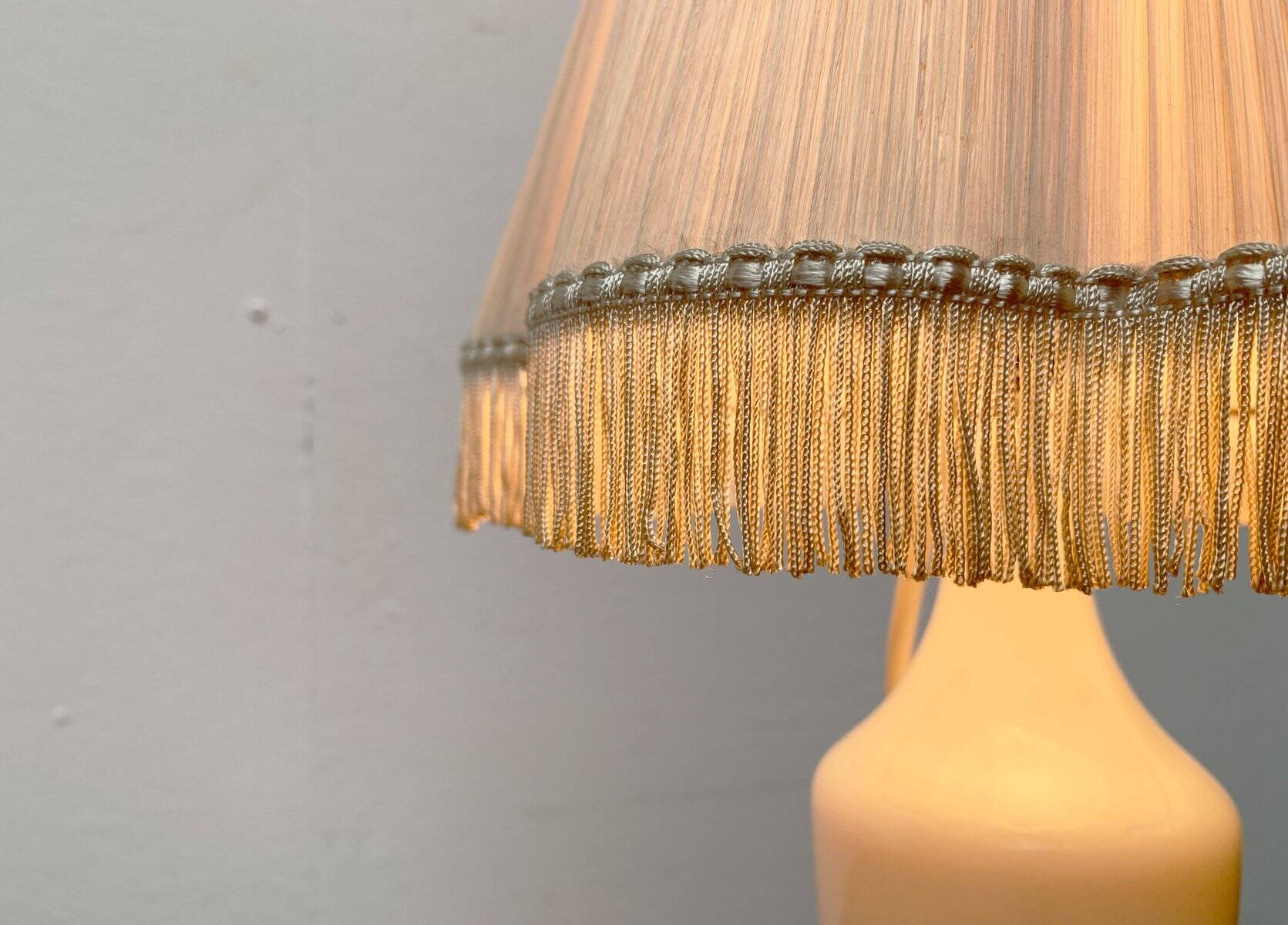 French opaline glass table lamp from the mid-century Sèvres, 1960s.